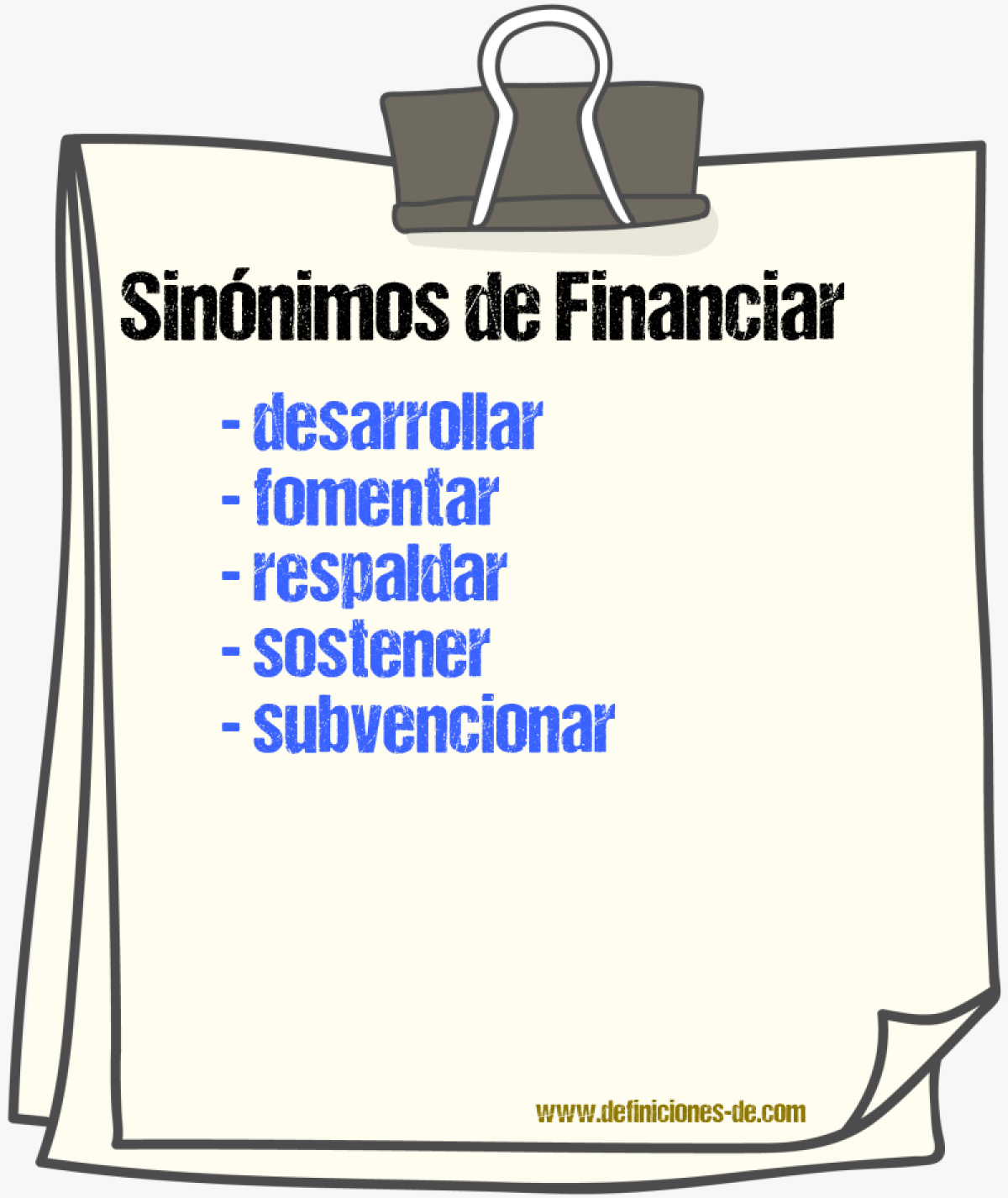 Sinnimos de financiar