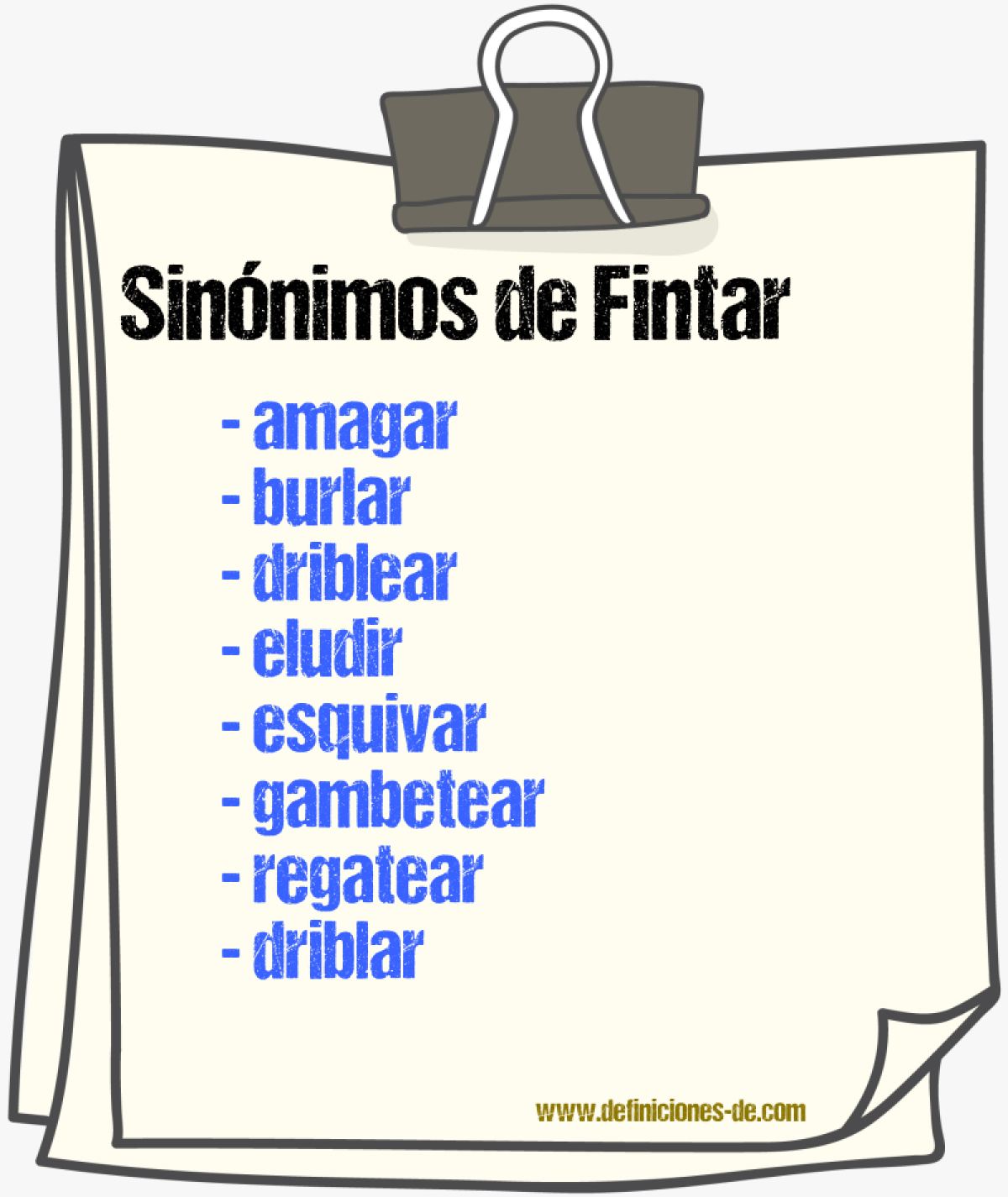 Sinnimos de fintar