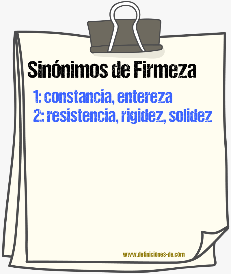 Sinnimos de firmeza