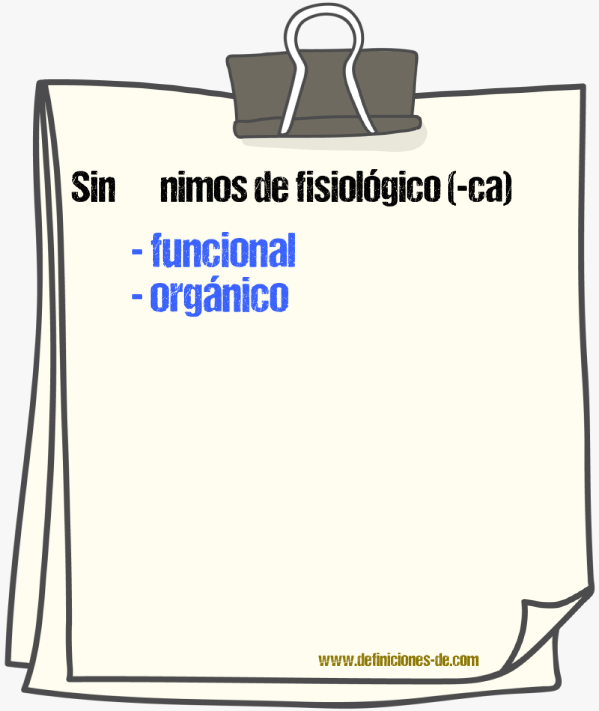 Sinnimos de fisiolgico