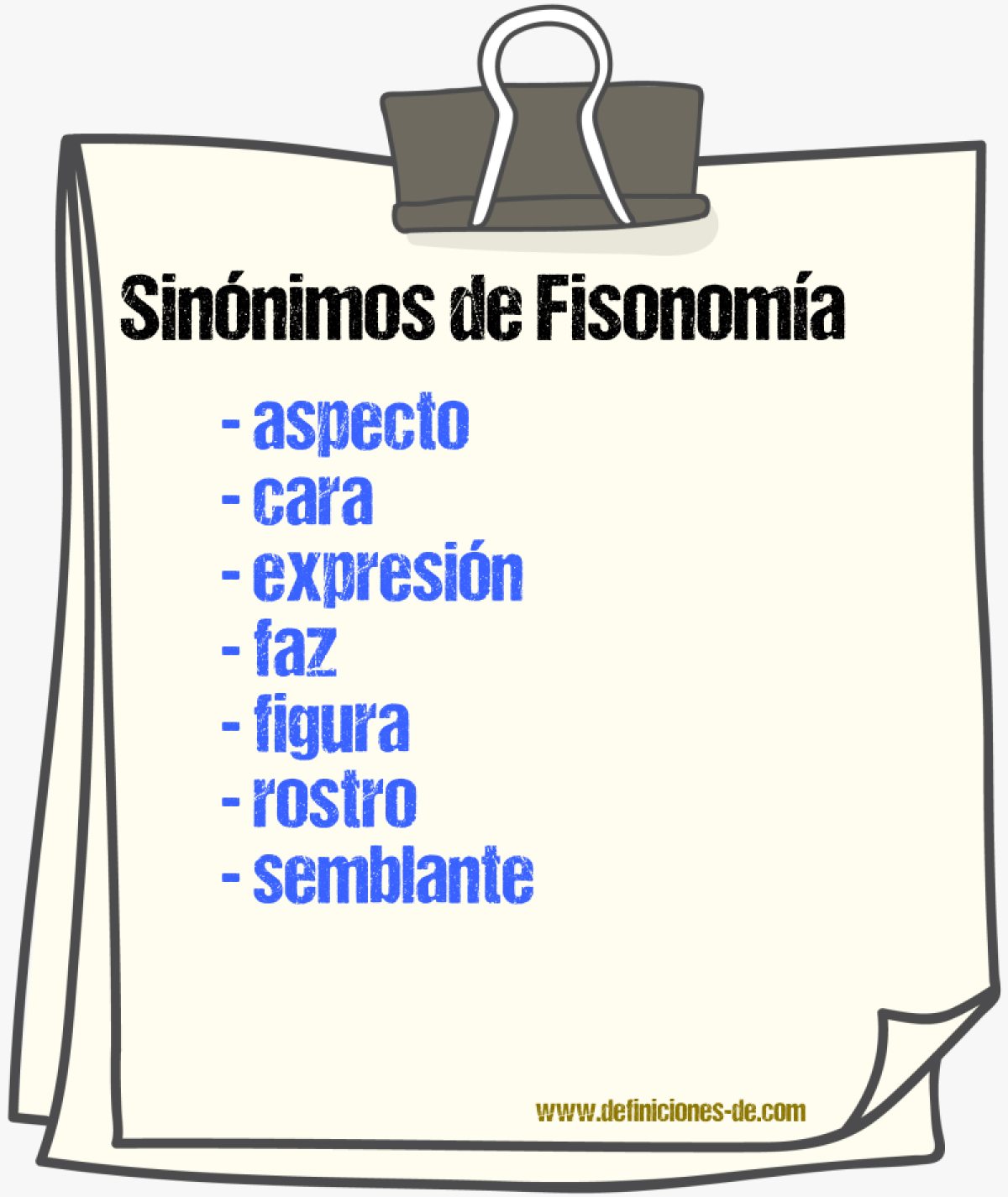 Sinnimos de fisonoma