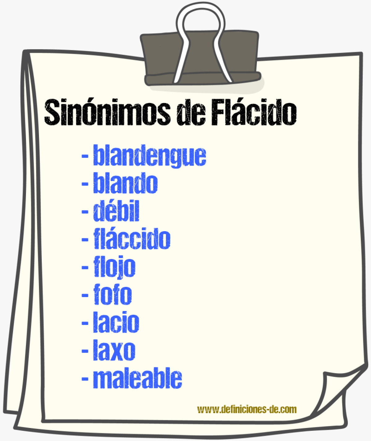 Sinnimos de flcido