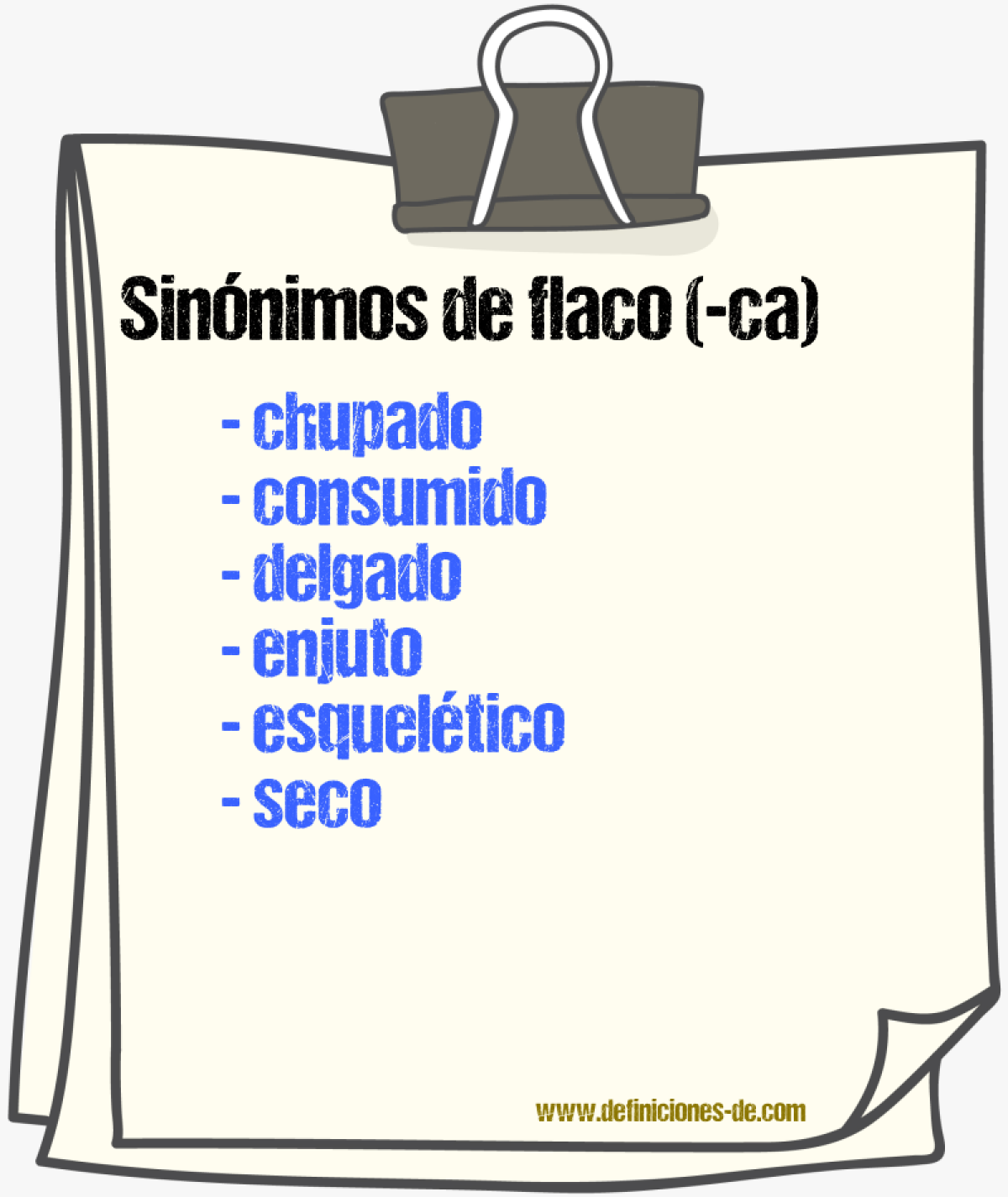 Sinnimos de flaco