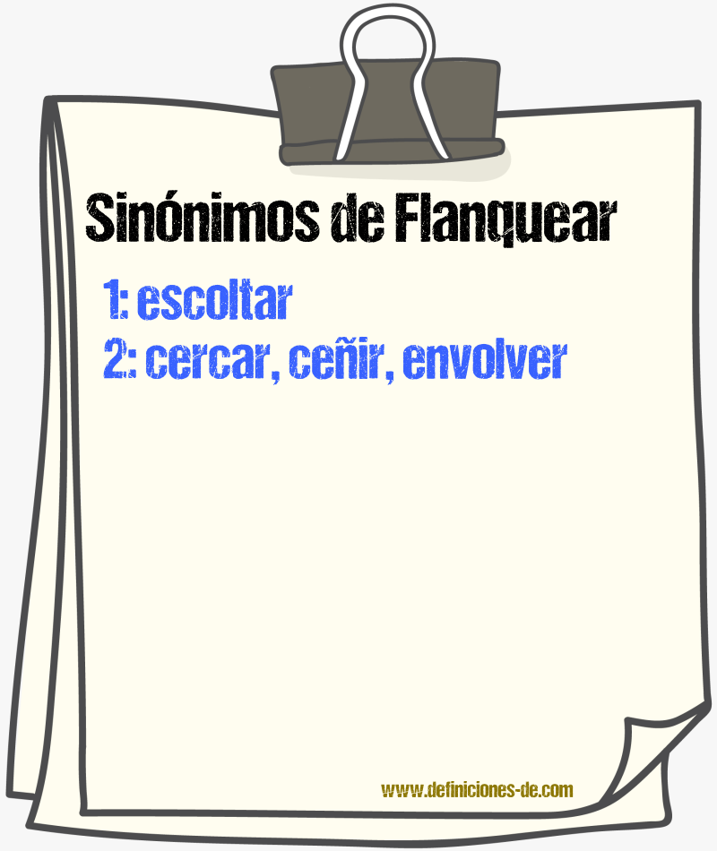 Sinnimos de flanquear