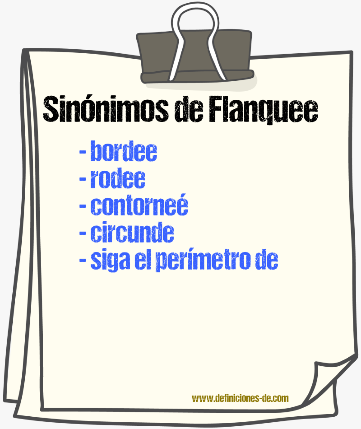 Sinónimos de flanquee