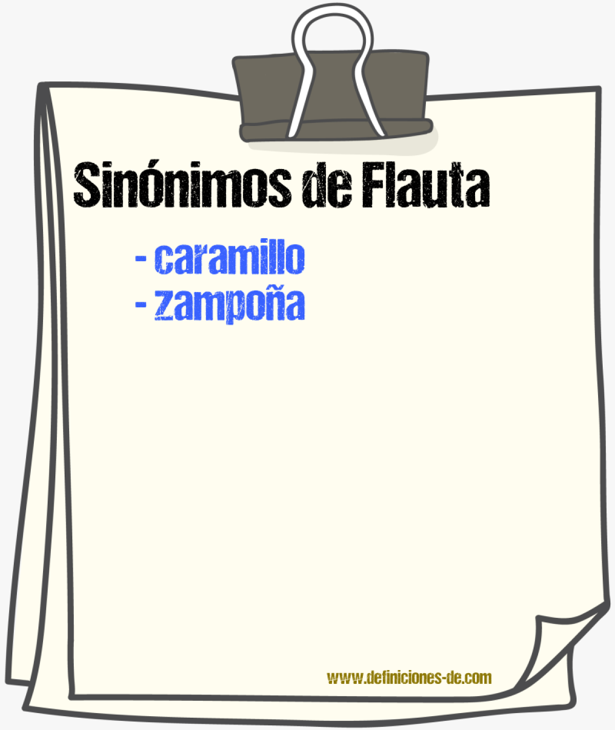 Sinnimos de flauta