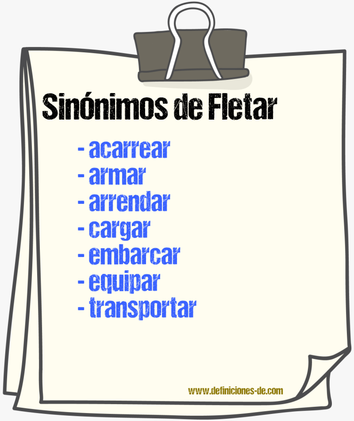 Sinnimos de fletar