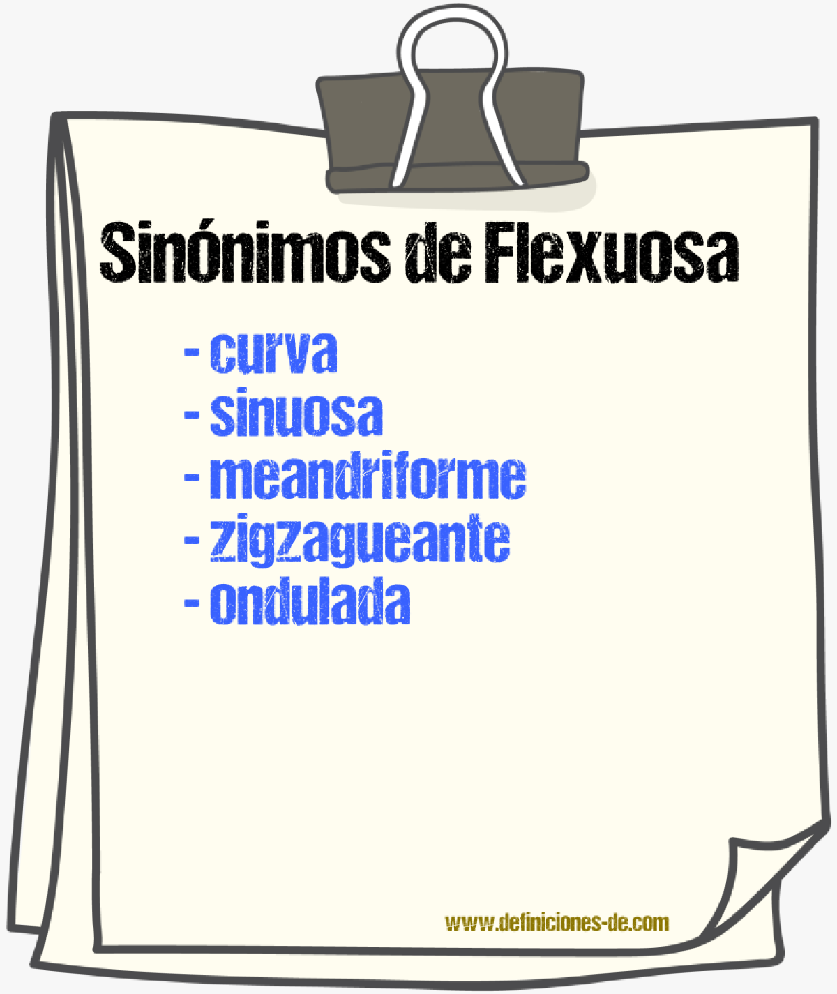 Sinónimos de flexuosa
