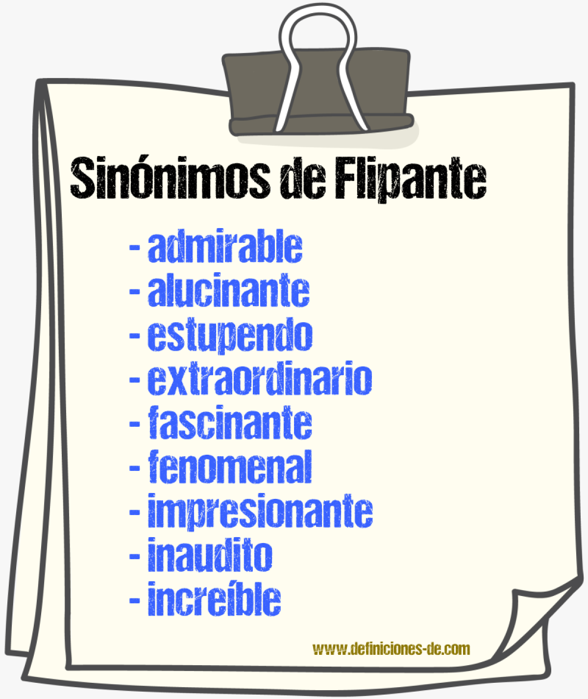 Sinnimos de flipante