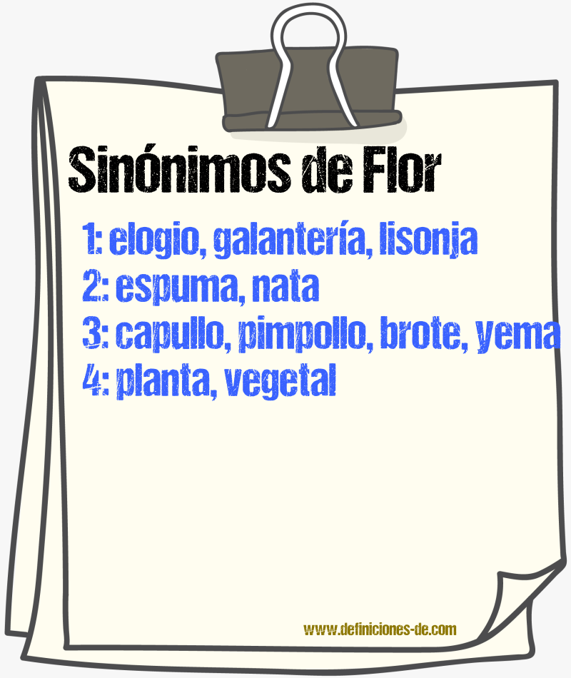 Sinnimos de flor