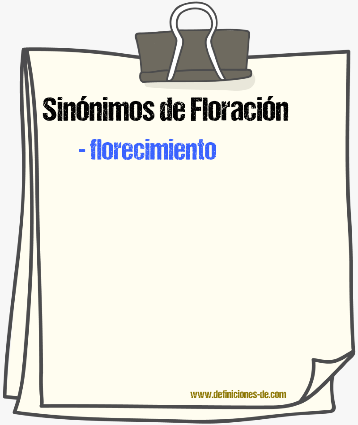 Sinnimos de floracin