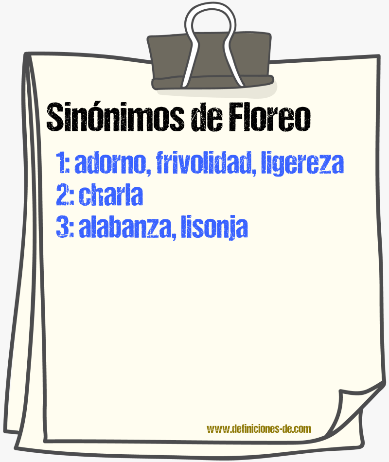 Sinnimos de floreo