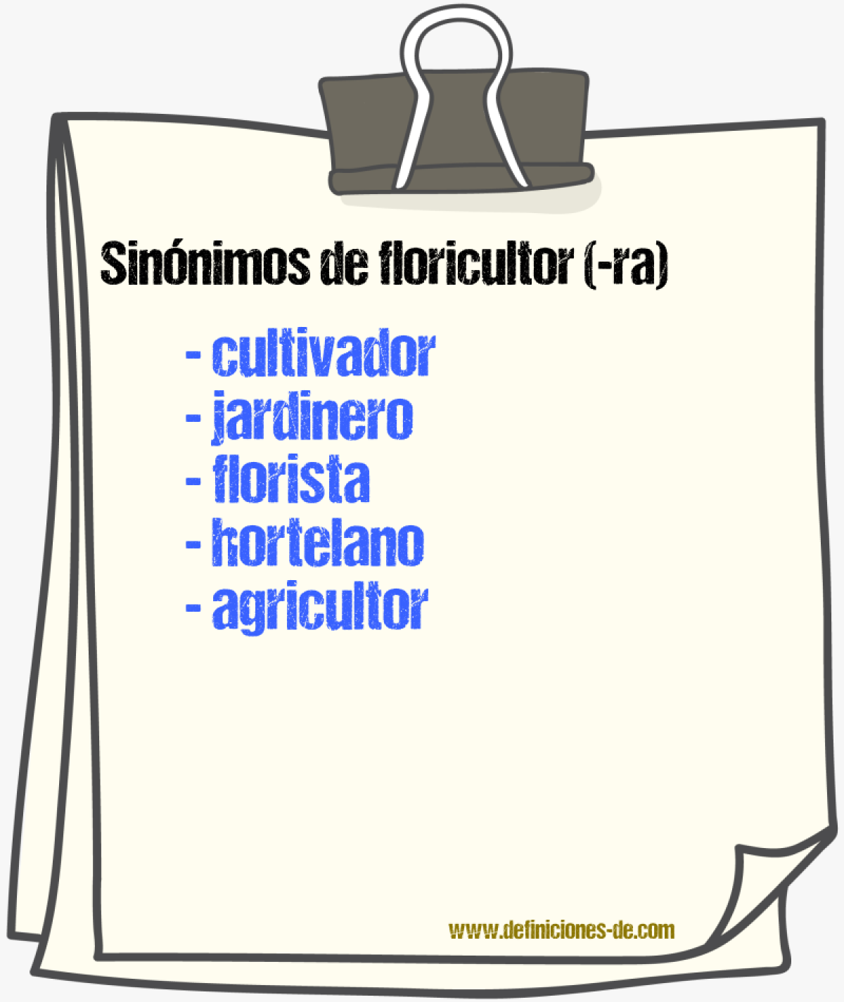 Sinnimos de floricultor