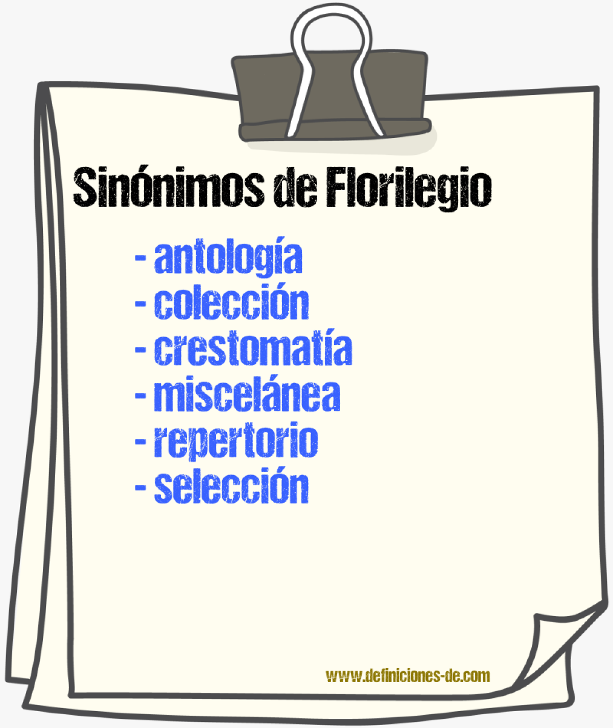 Sinnimos de florilegio