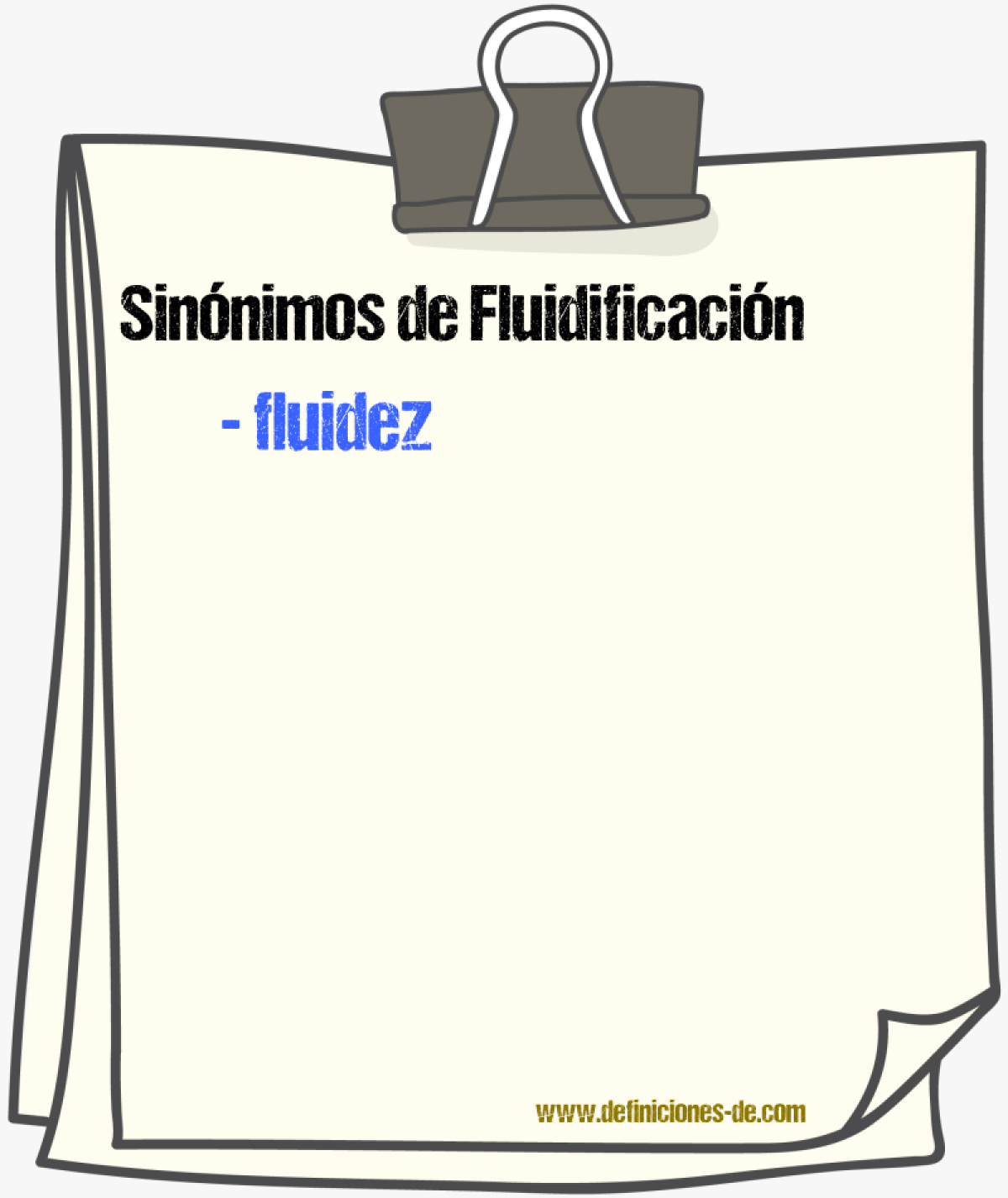 Sinnimos de fluidificacin