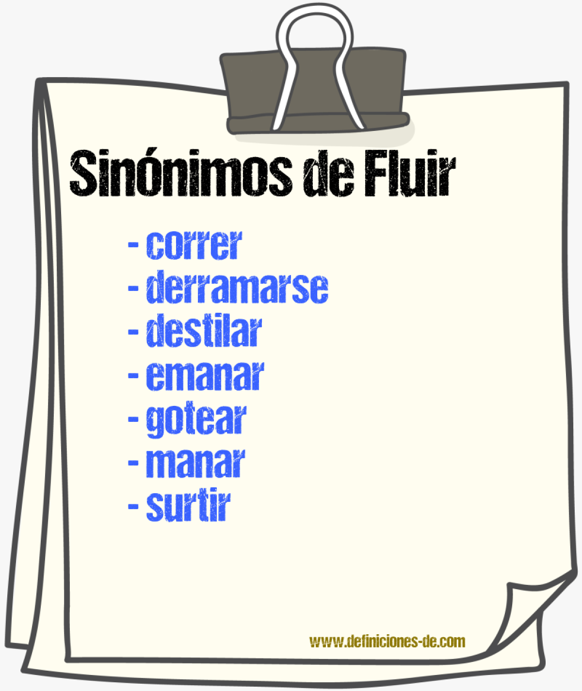 Sinnimos de fluir