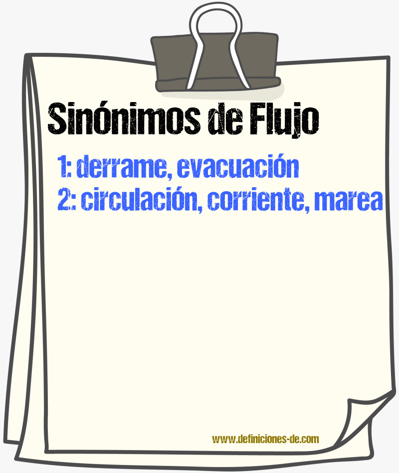 Sinnimos de flujo