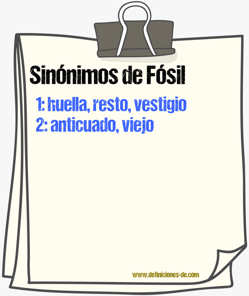 Sinnimos de fsil