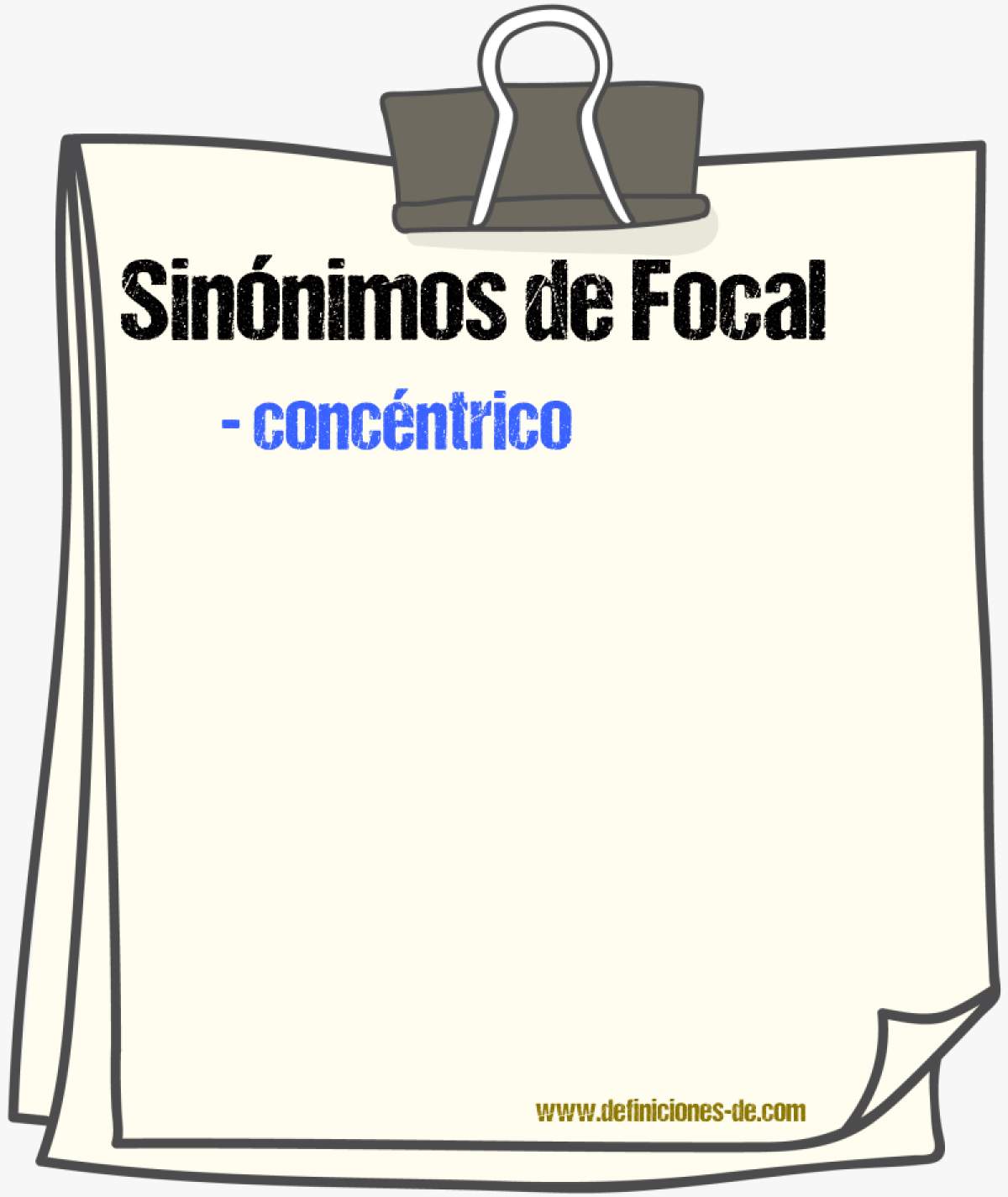 Sinnimos de focal