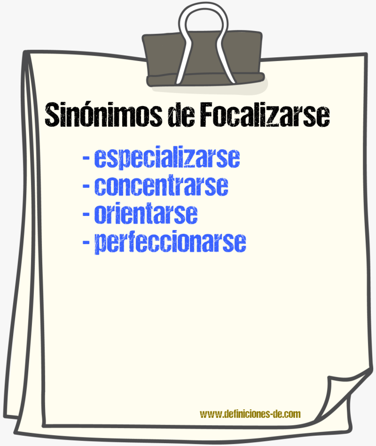Sinónimos de focalizarse