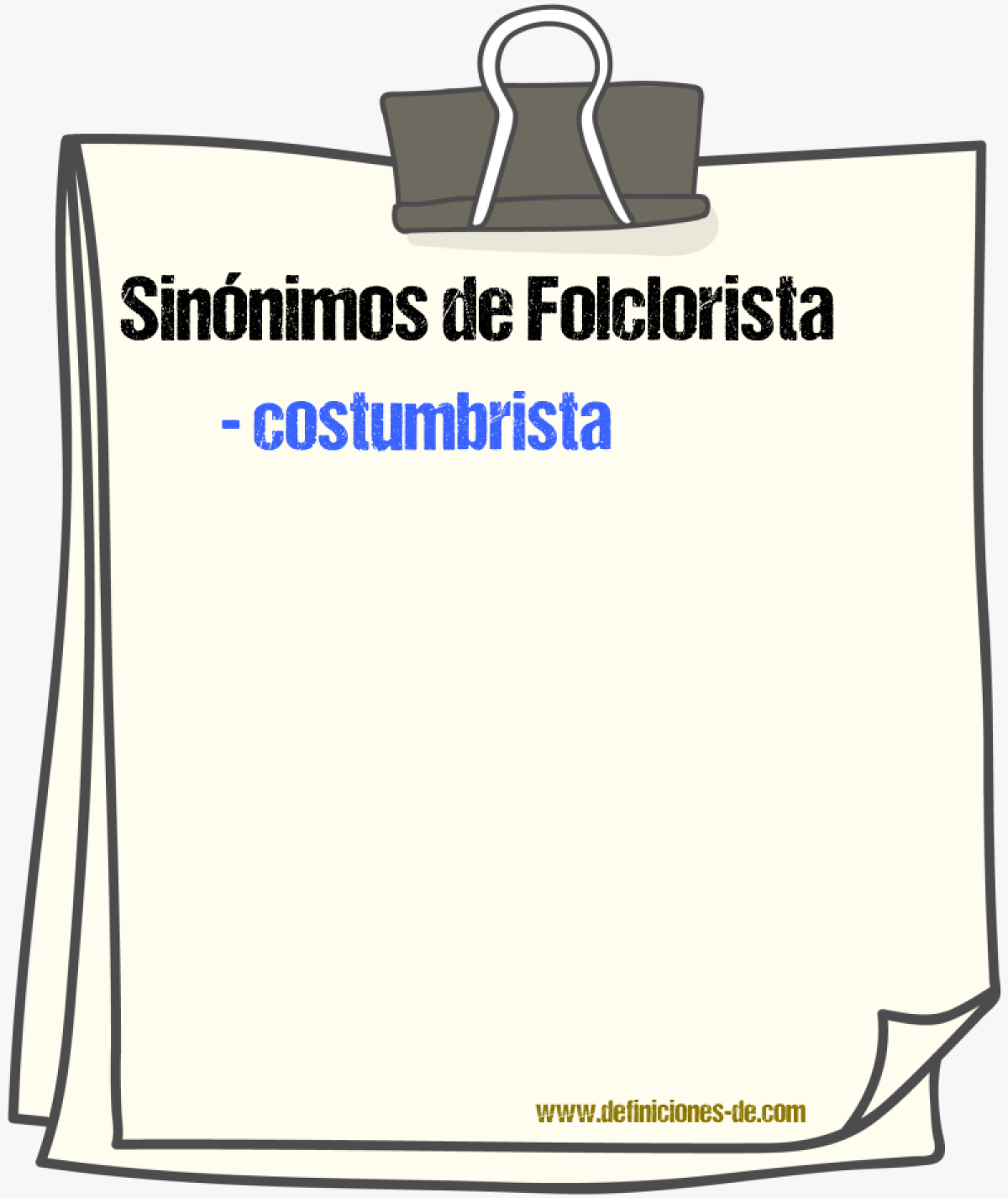 Sinnimos de folclorista