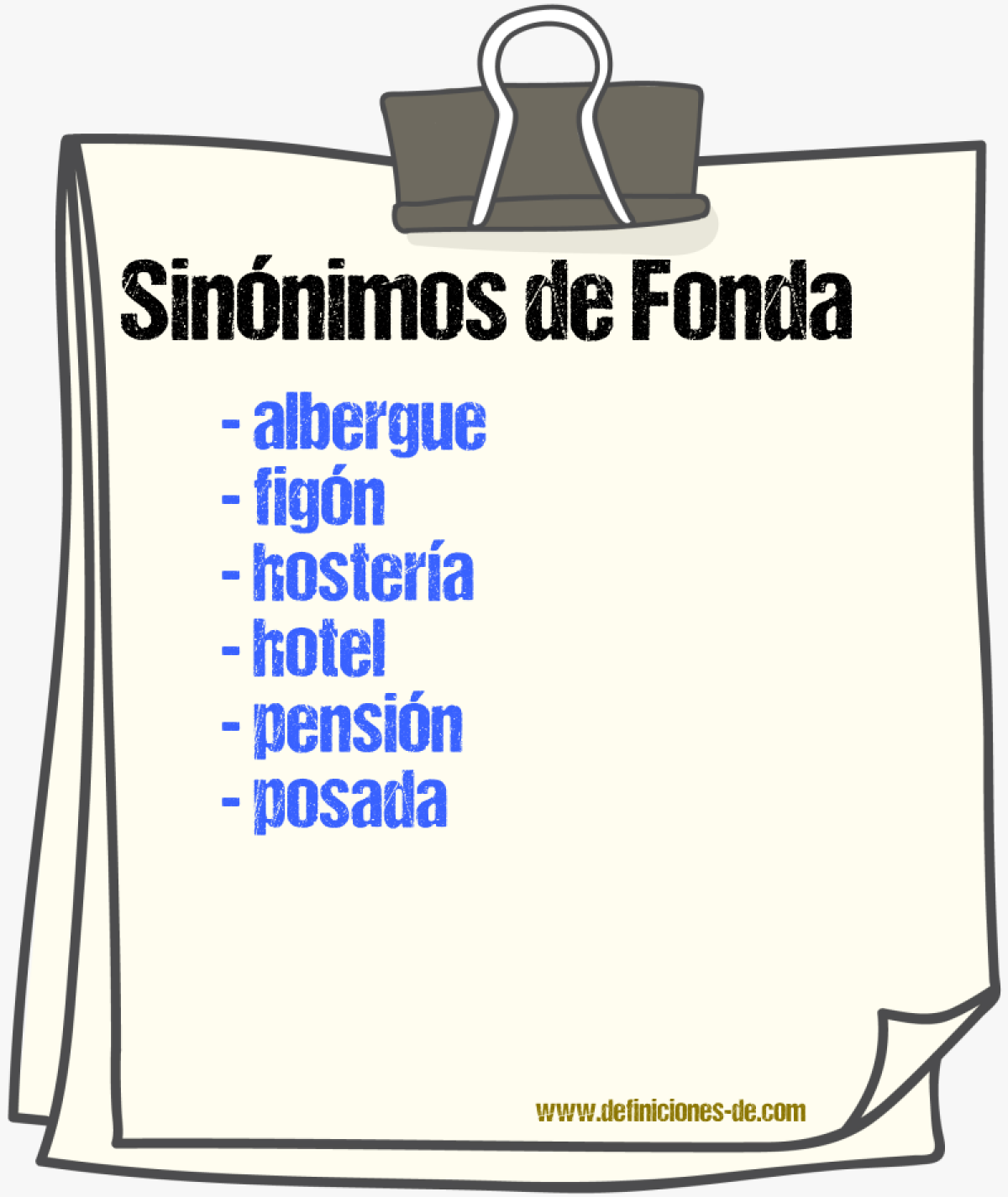 Sinnimos de fonda