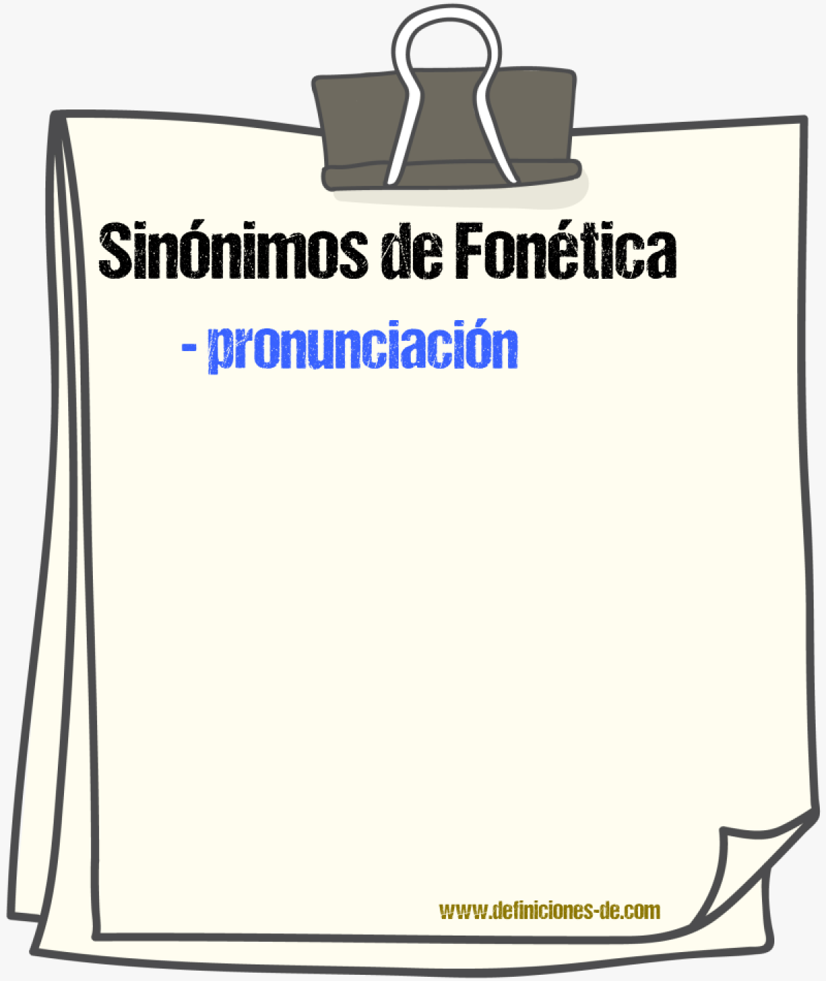 Sinnimos de fontica