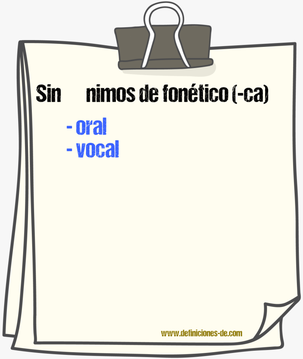 Sinnimos de fontico