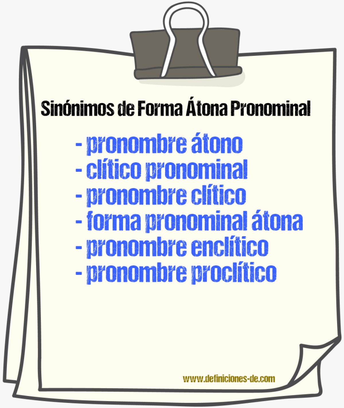 Sinónimos de forma átona pronominal