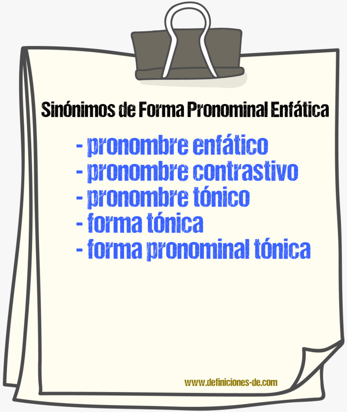 Sinónimos de forma pronominal enfática