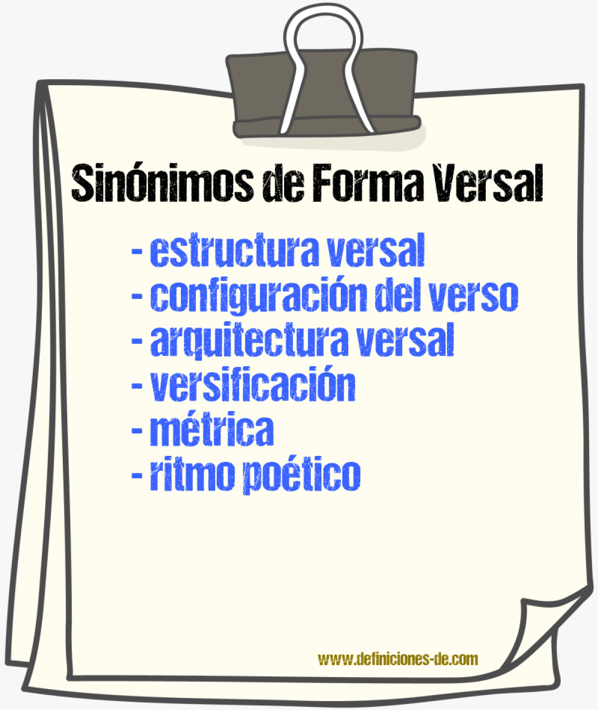 Sinónimos de forma versal