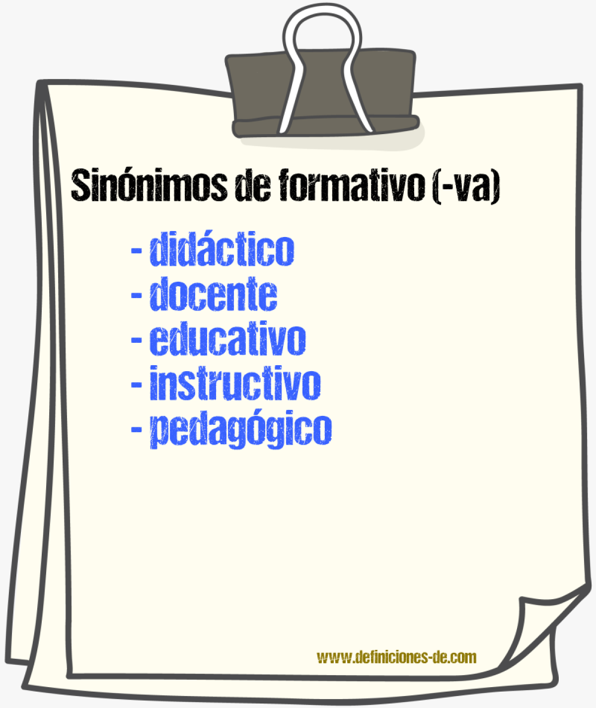 Sinnimos de formativo