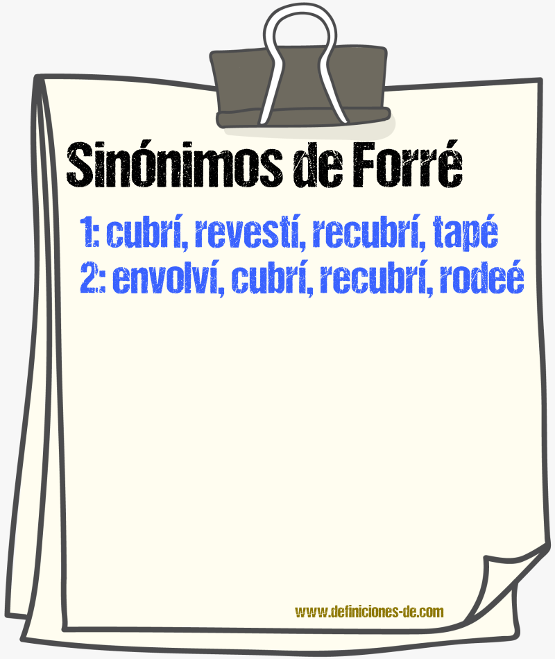Sinónimos de forré