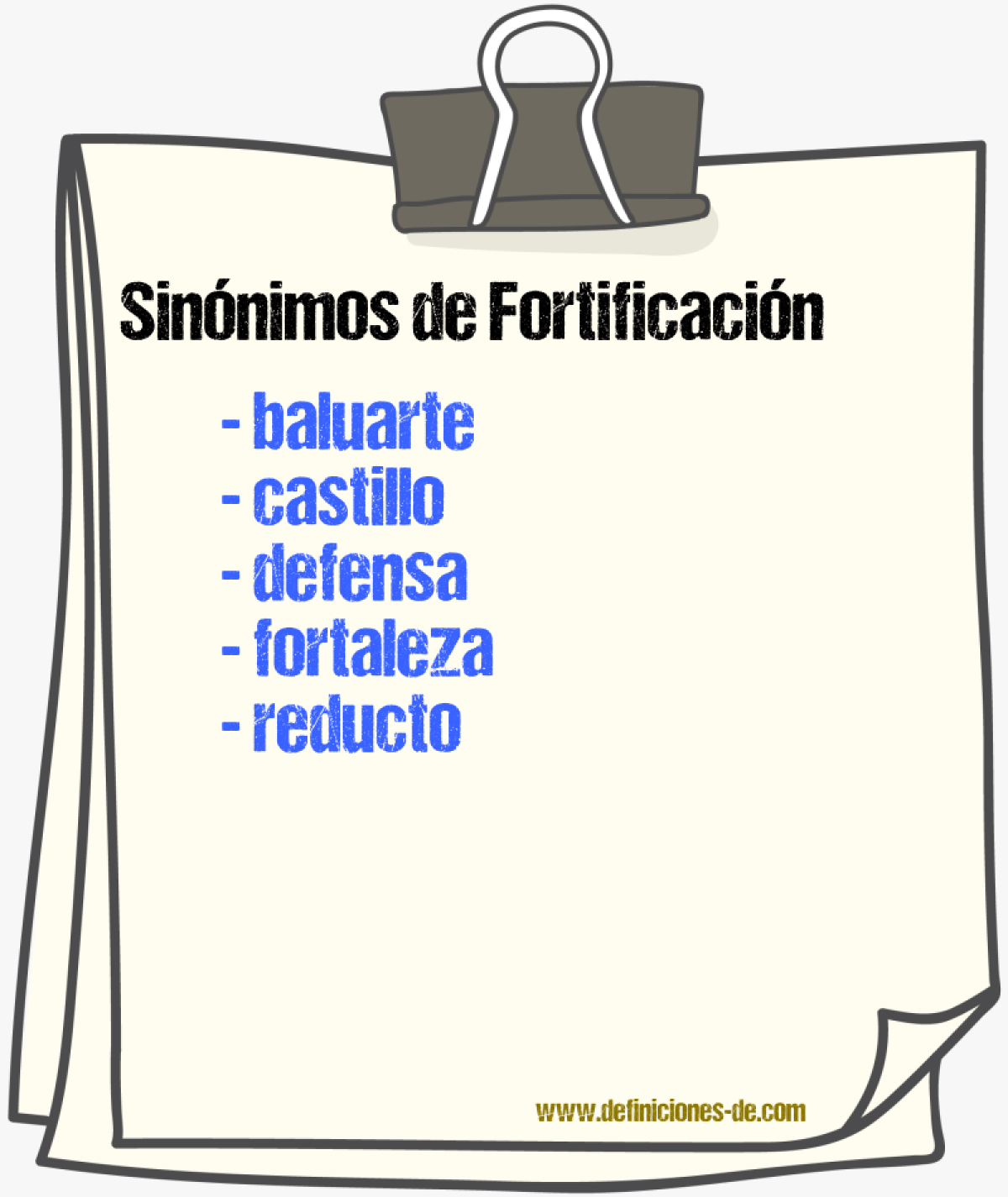 Sinnimos de fortificacin