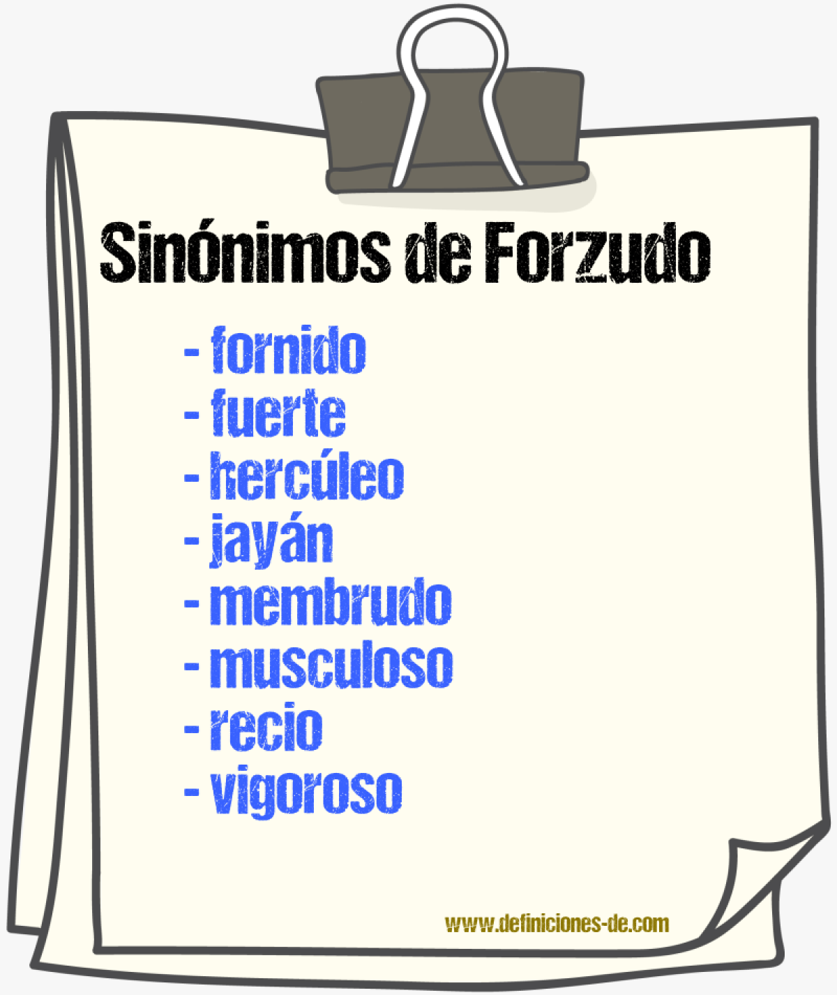 Sinnimos de forzudo