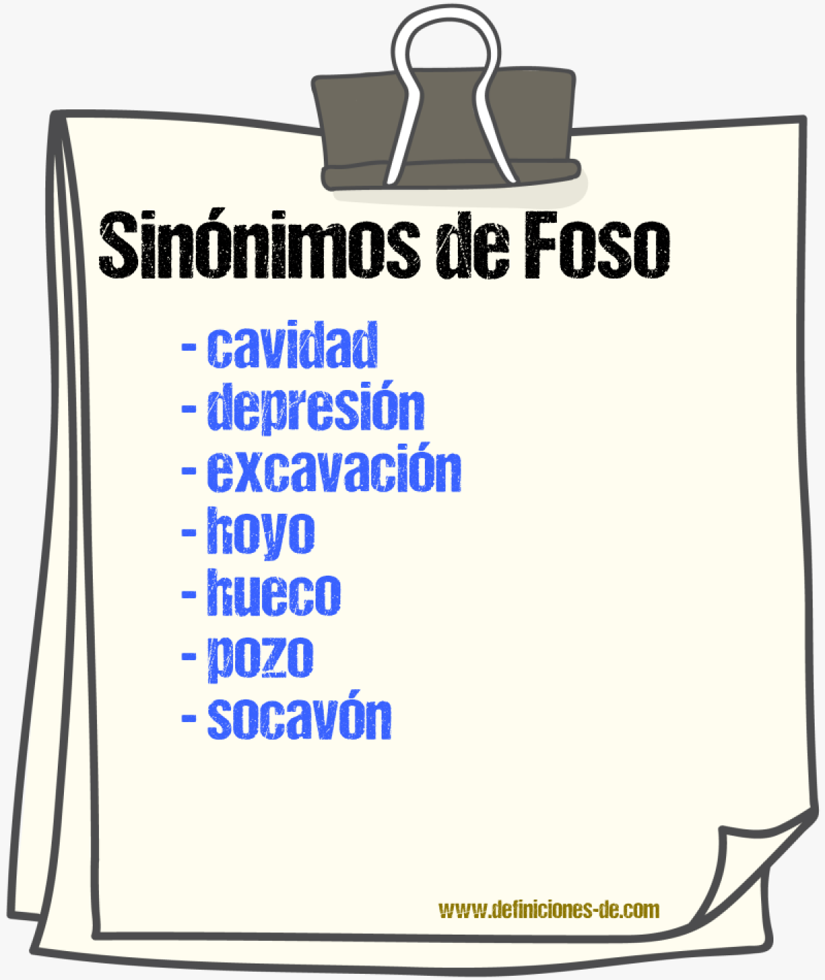 Sinnimos de foso