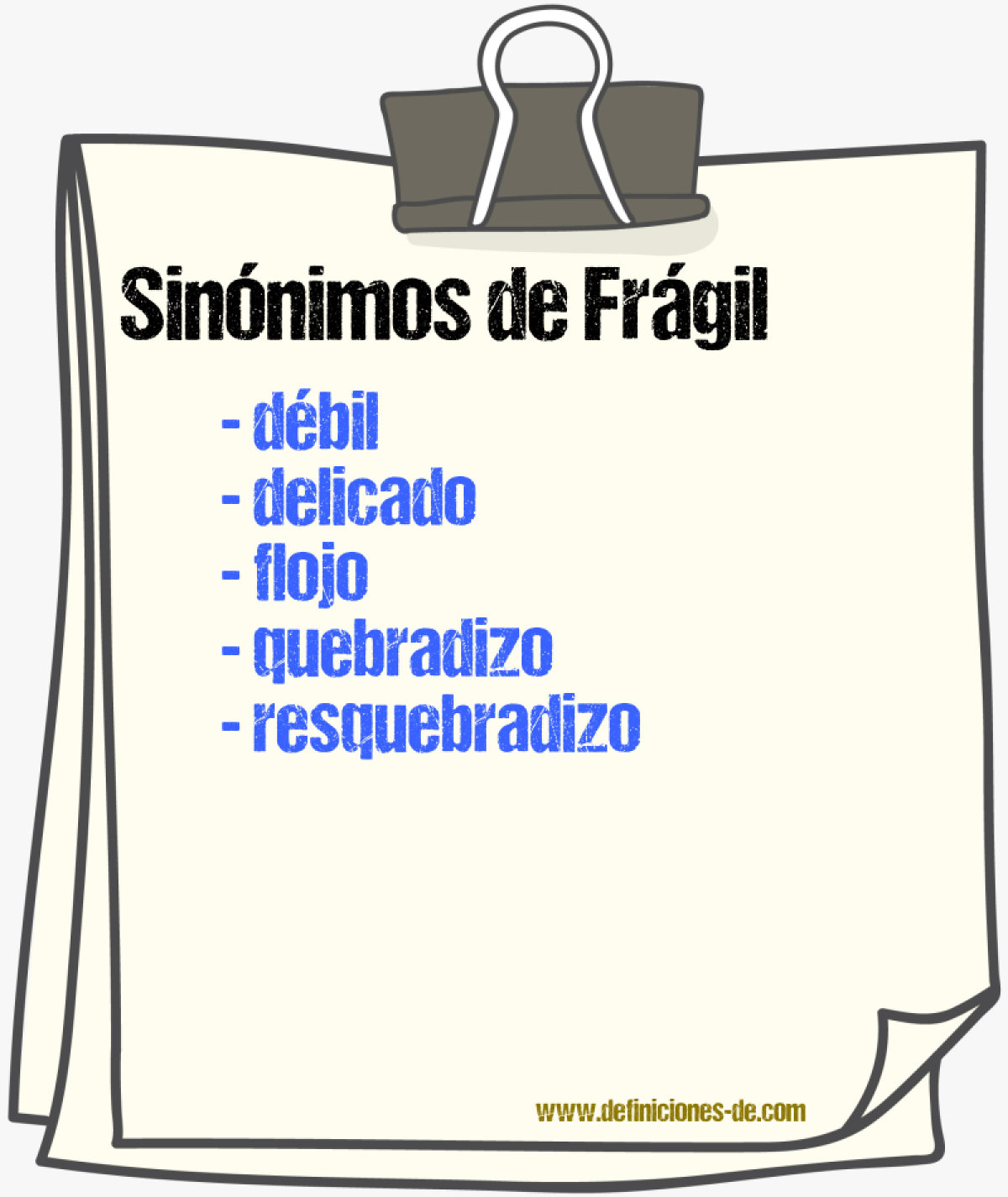 Sinnimos de frgil