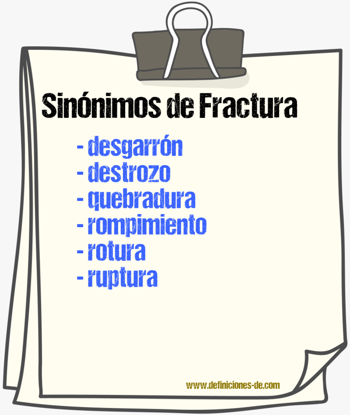 Sinnimos de fractura