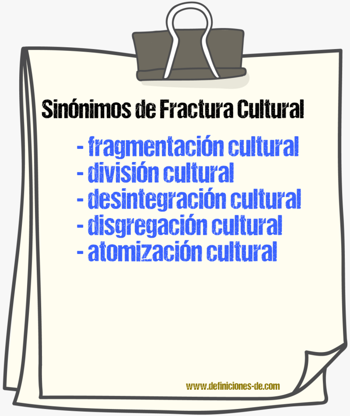 Sinónimos de fractura cultural