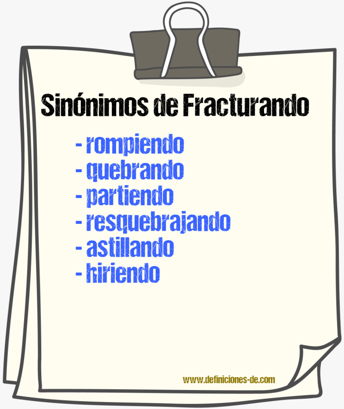 Sinónimos de fracturando