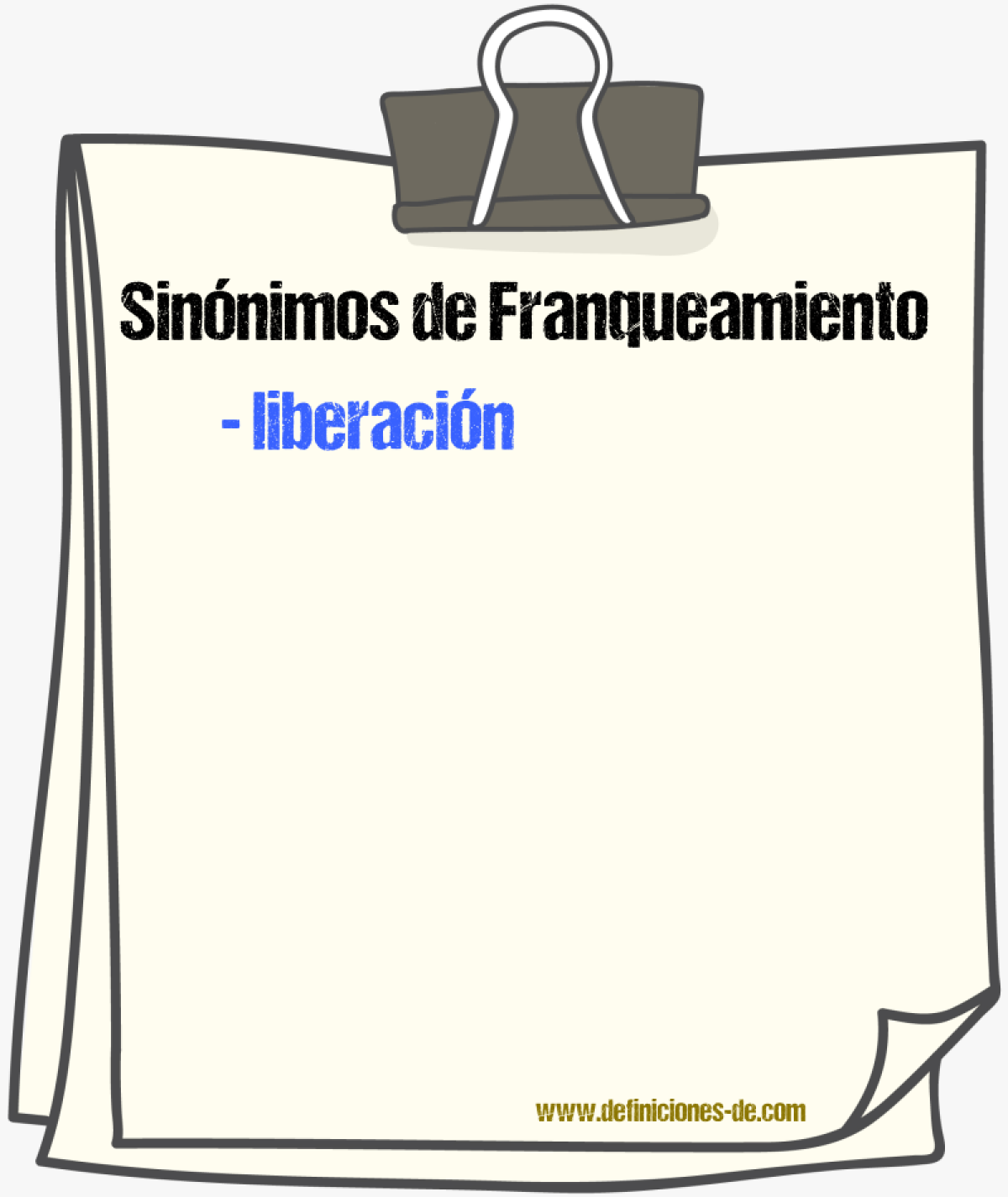 Sinnimos de franqueamiento