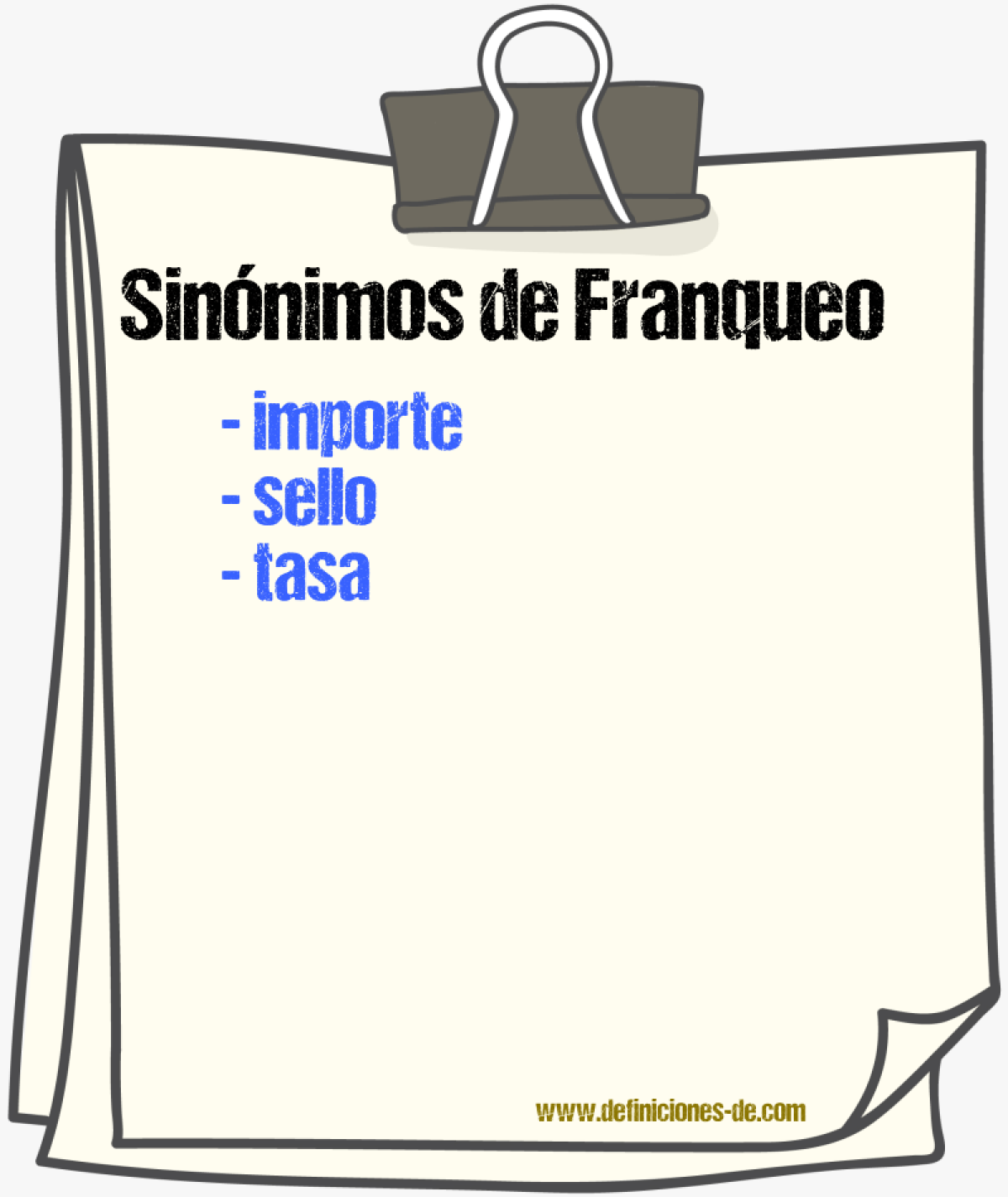 Sinnimos de franqueo