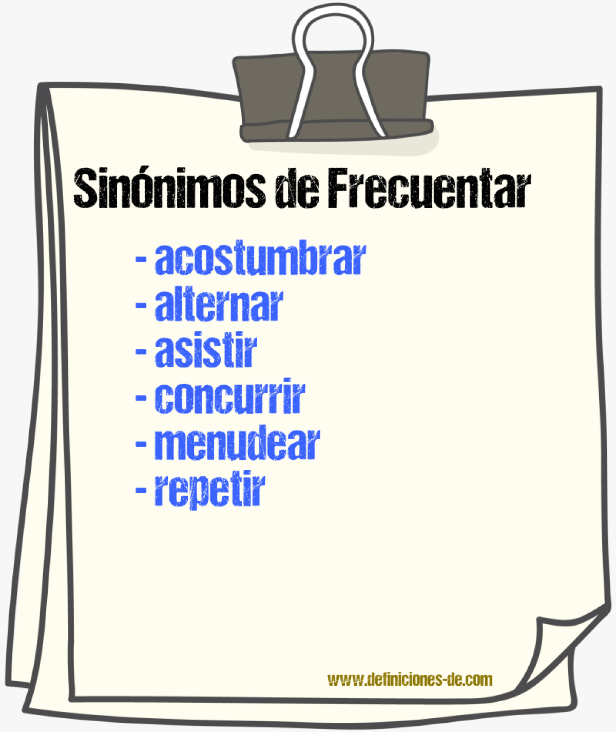 Sinnimos de frecuentar