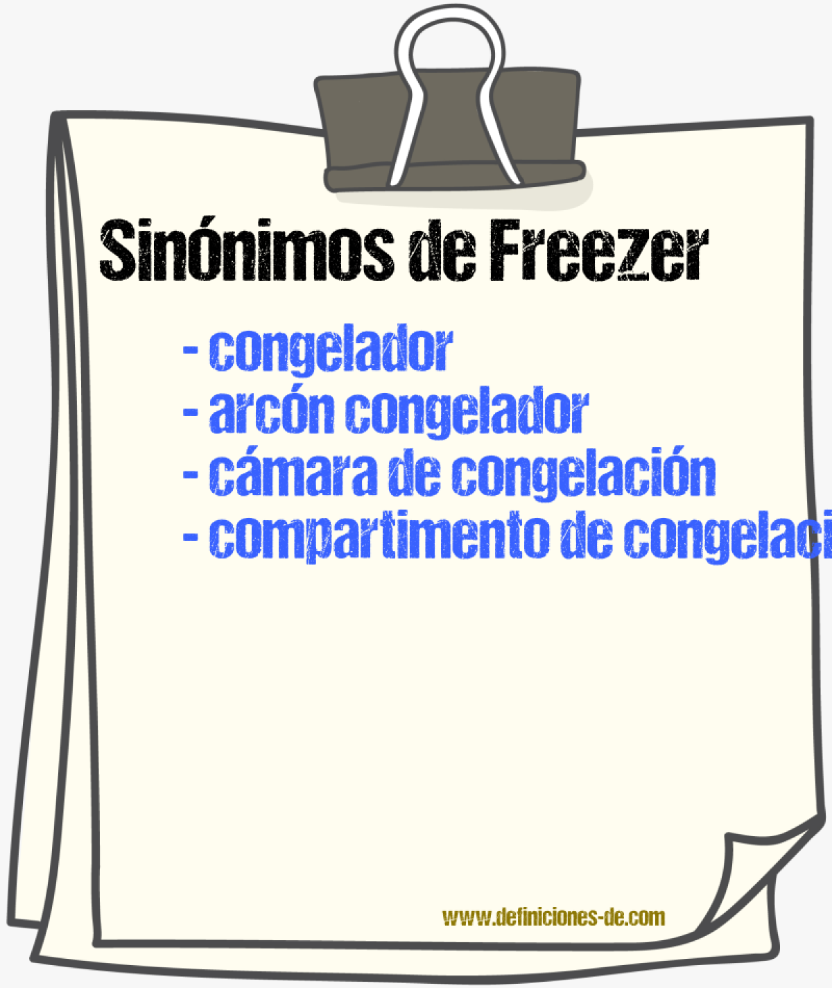 Sinónimos de freezer
