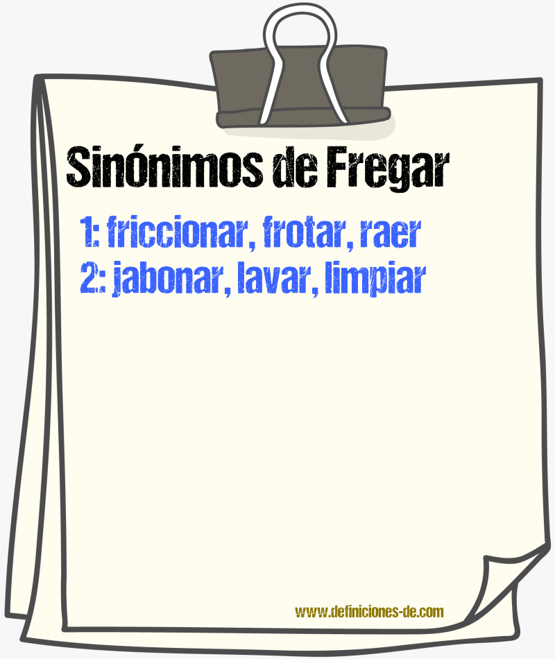 Sinnimos de fregar