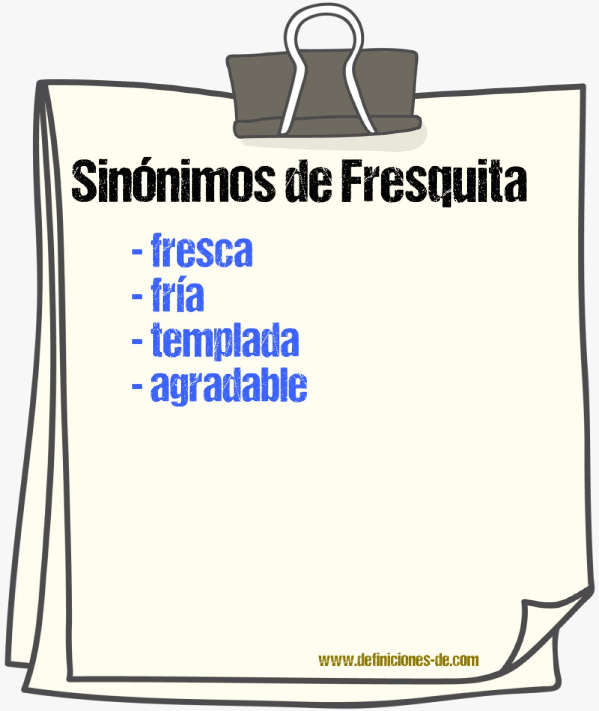 Sinónimos de fresquita