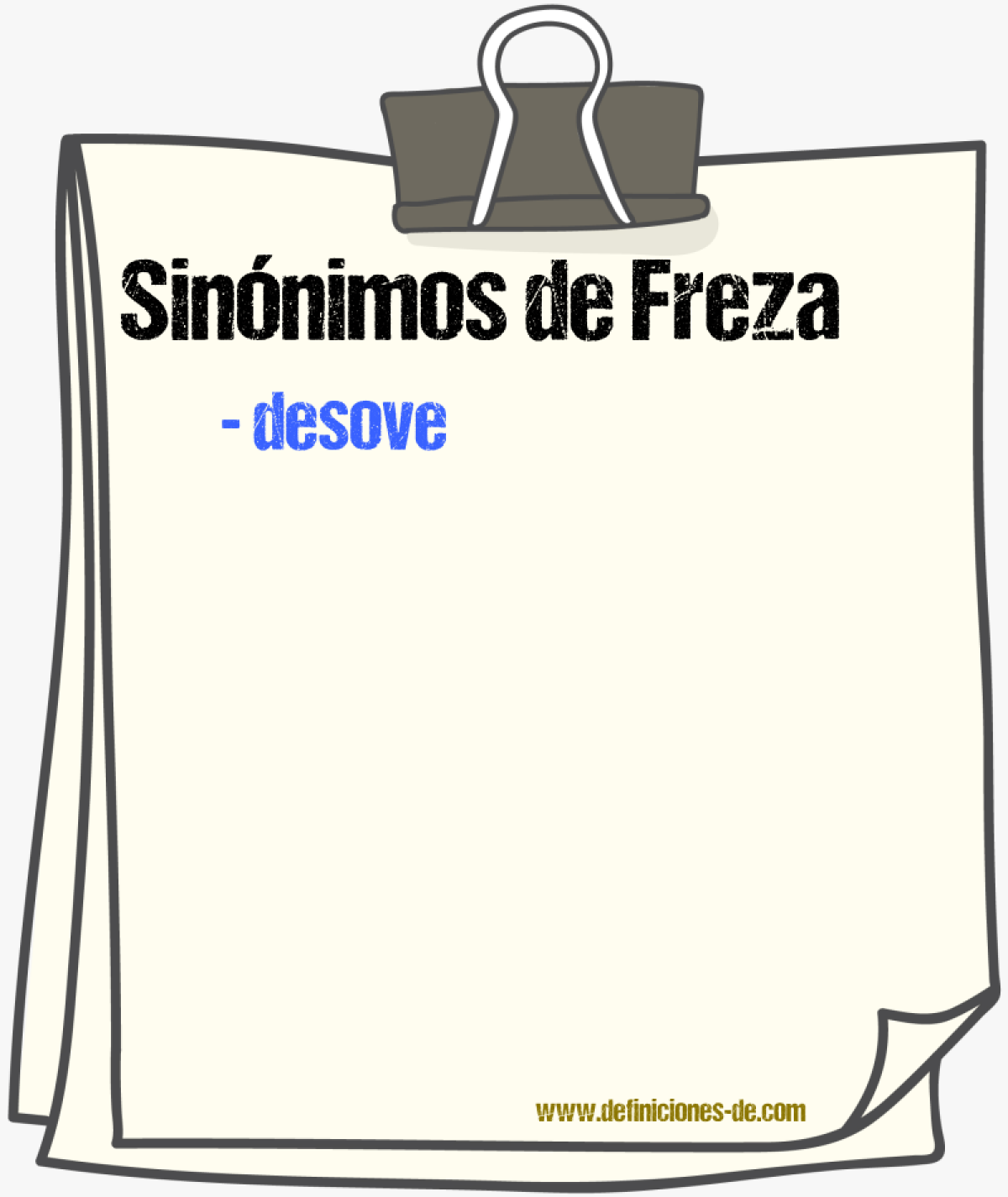 Sinnimos de freza