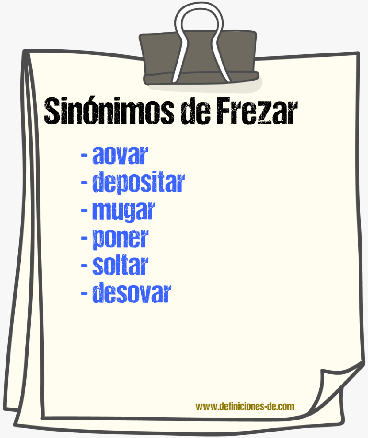 Sinnimos de frezar