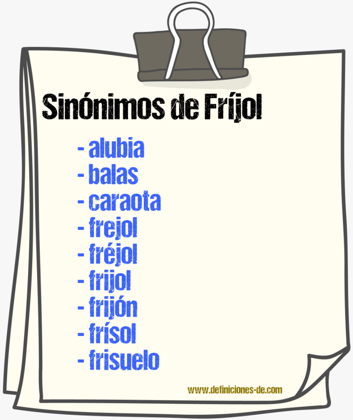 Sinnimos de frjol