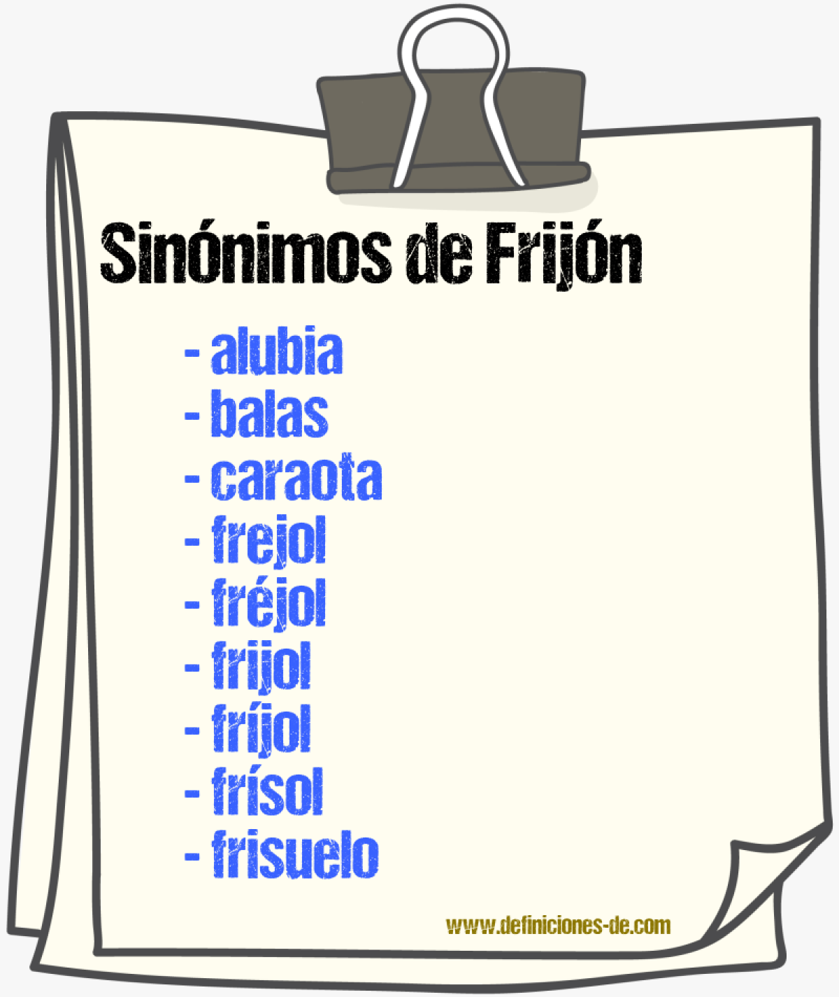 Sinnimos de frijn